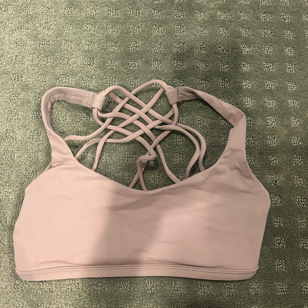 Lululemon Pink Strappy Sports Bra